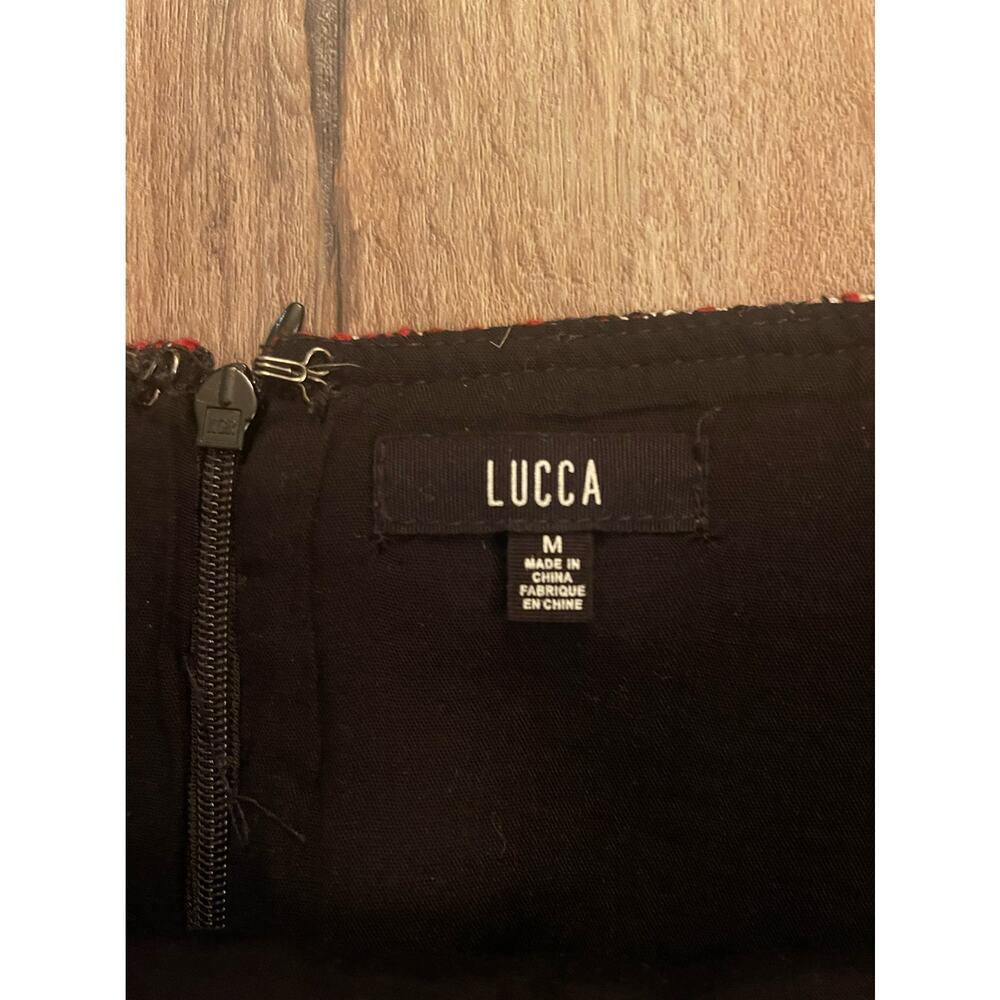 Lucca Red / Black Plaid Skirt Size Medium - Picture 2 of 3